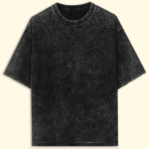 Plain Black Acid Wash Oversized T-Shirt