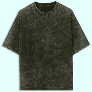 Plain Olive Green Acid Wash Oversized T-Shirt