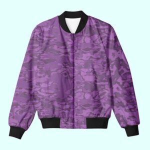 Purple Camouflage Bomber Jacket